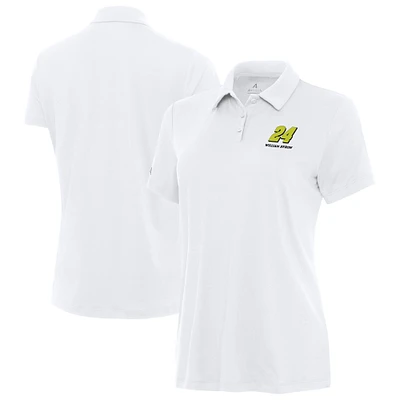 Women's Antigua White William Byron Reprocess Polo