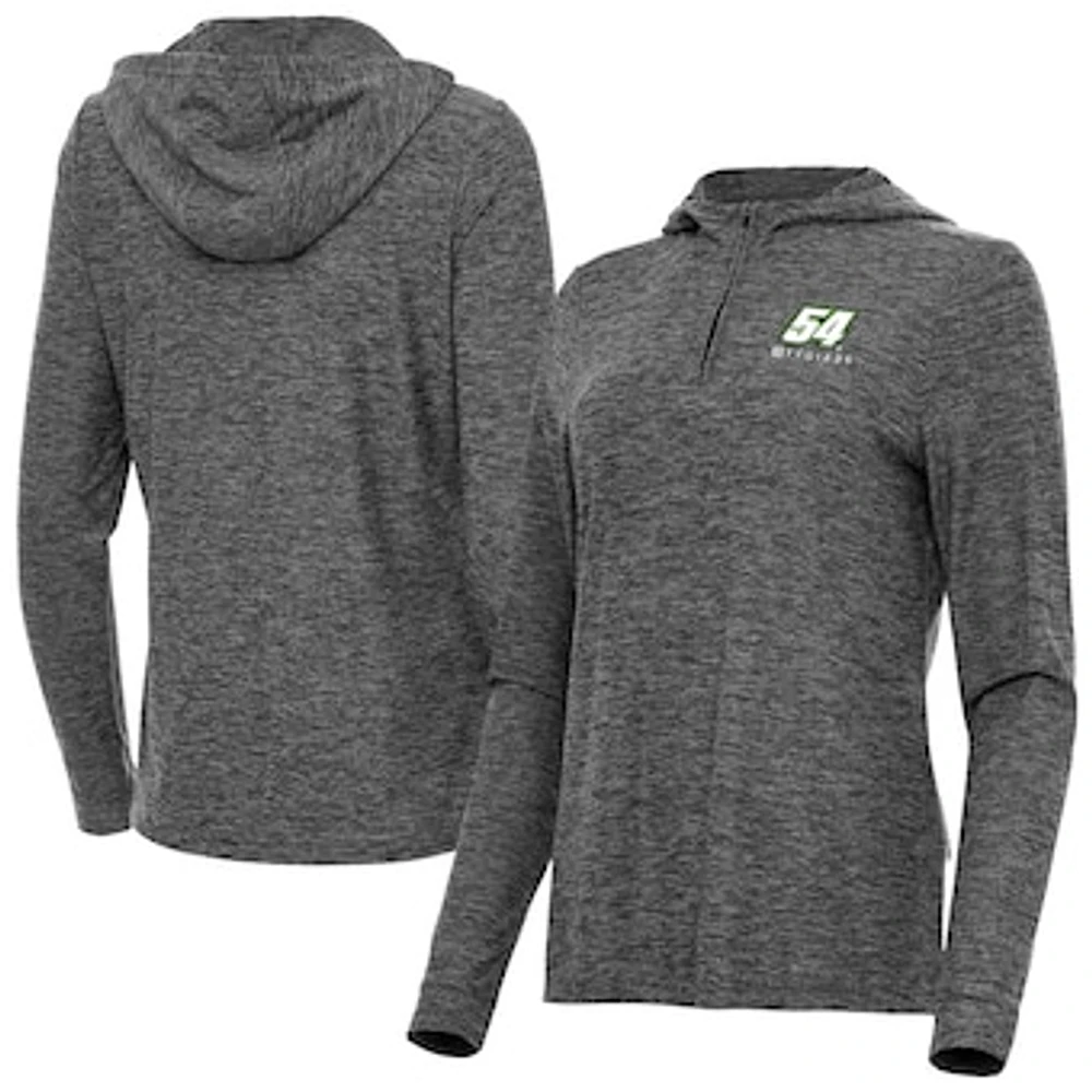 Women's Antigua Heather Ty Gibbs Daybreak Quarter-Zip Pullover Hoodie