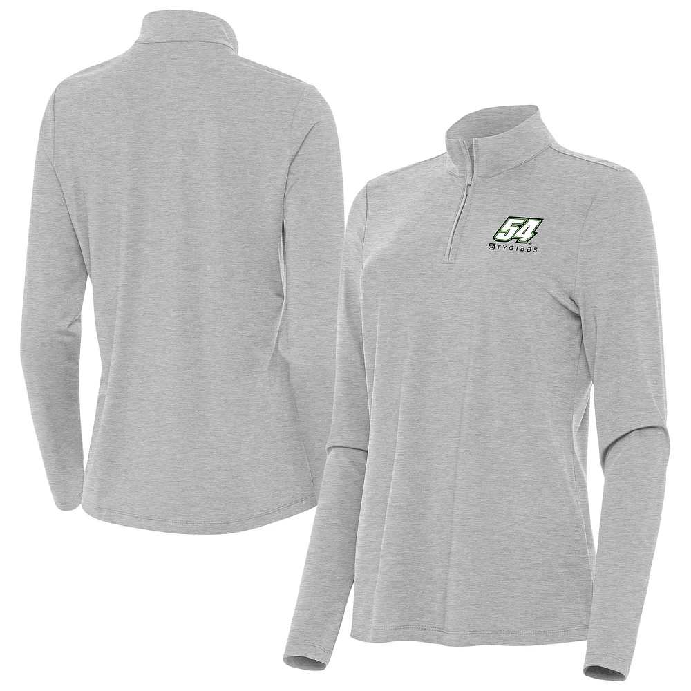Women's Antigua Heather Ty Gibbs Bright Quarter-Zip Top