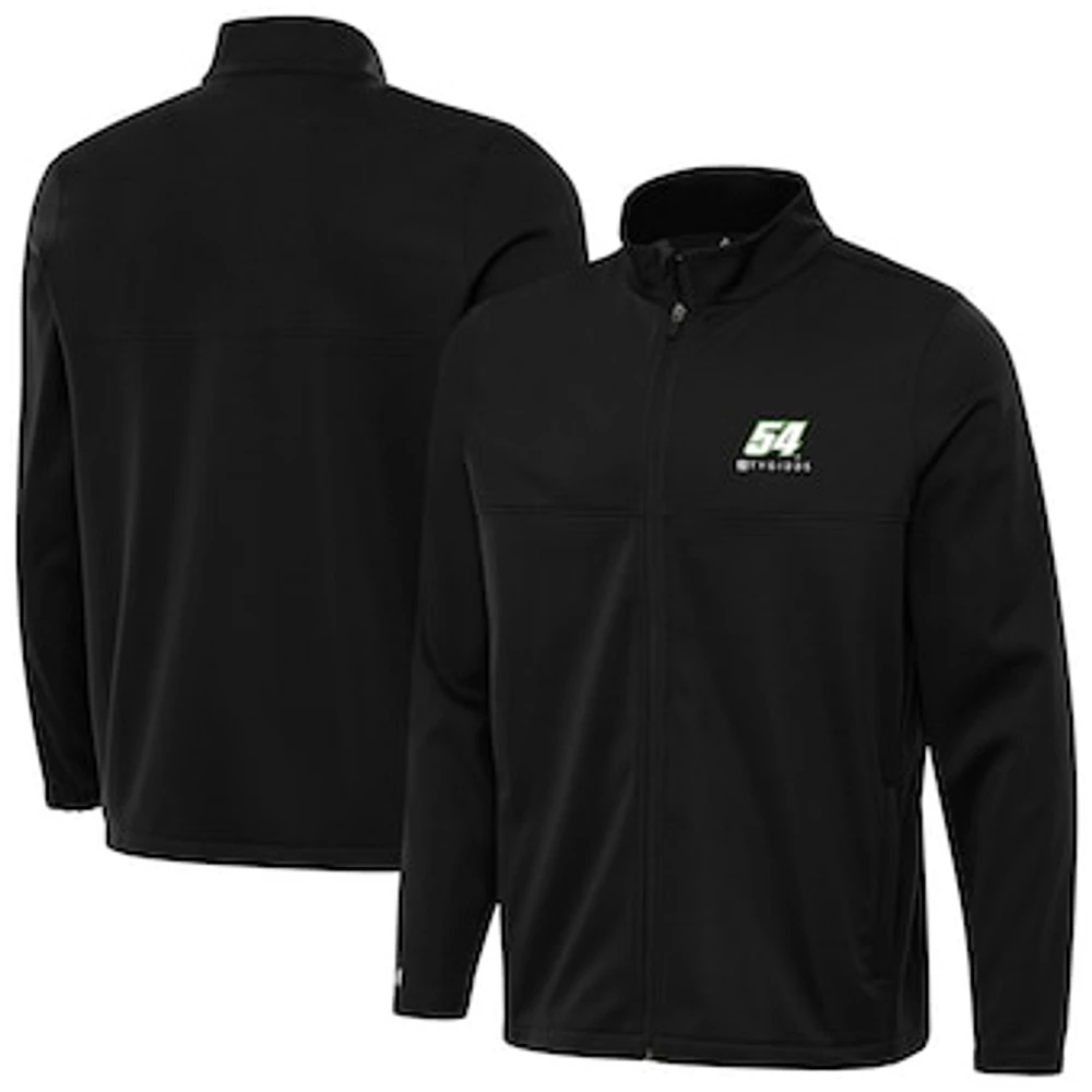 Men's Antigua Black Ty Gibbs Links 2 Full-Zip Golf Jacket