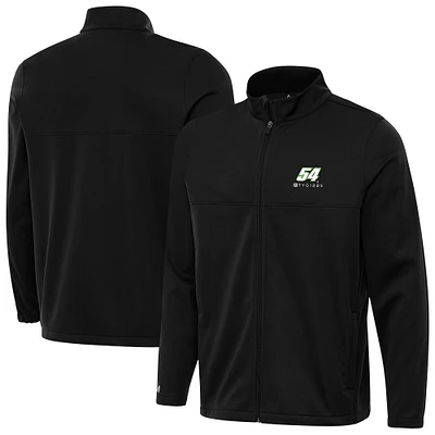 Men's Antigua Black Ty Gibbs Links 2 Full-Zip Golf Jacket