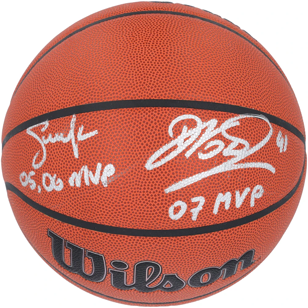 Steve Nash, Dirk Nowitzki Dallas Mavericks Autographed Wilson Authentic Series Indoor/Outdoor Basketball with Multiple MVP Inscriptions