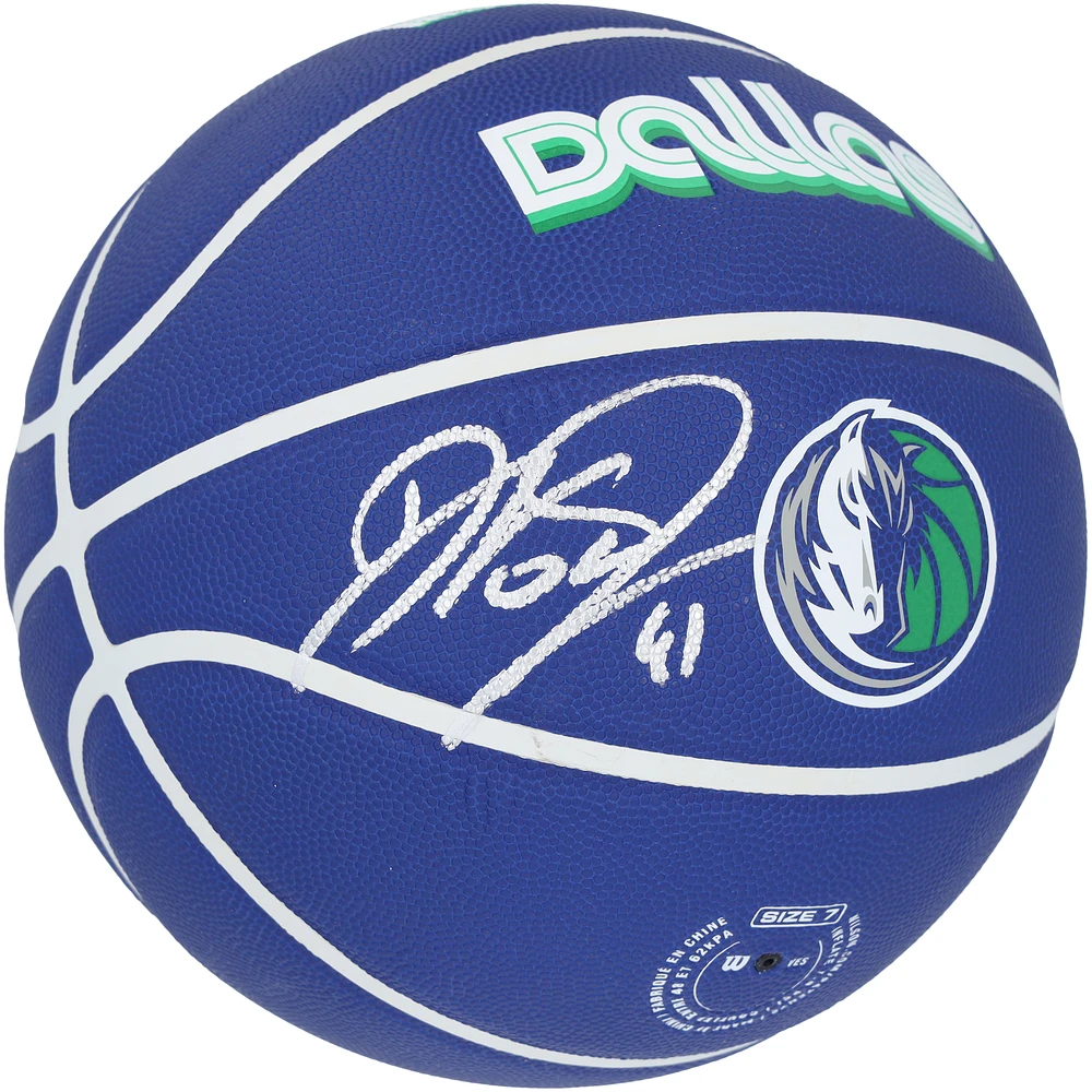 Dirk Nowitzki Dallas Mavericks Autographed 2022-2023 City Edition Collector's Basketball