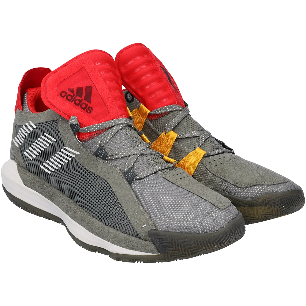 Kansas Jayhawks Team-Issued Green Dame 6 adidas Shoes from the Basketball Program