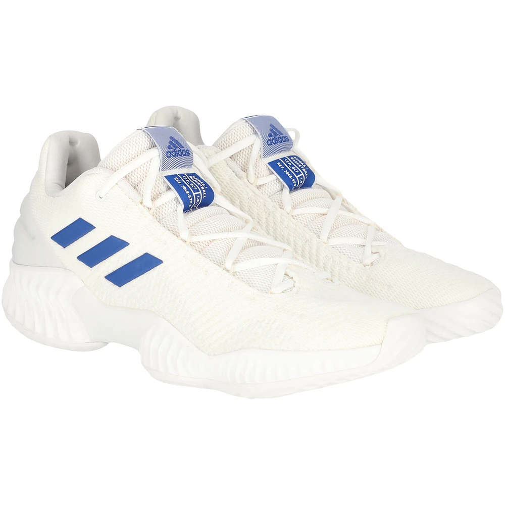 Kansas Jayhawks Team-Issued White Bounce Low adidas Shoes from the Basketball Program
