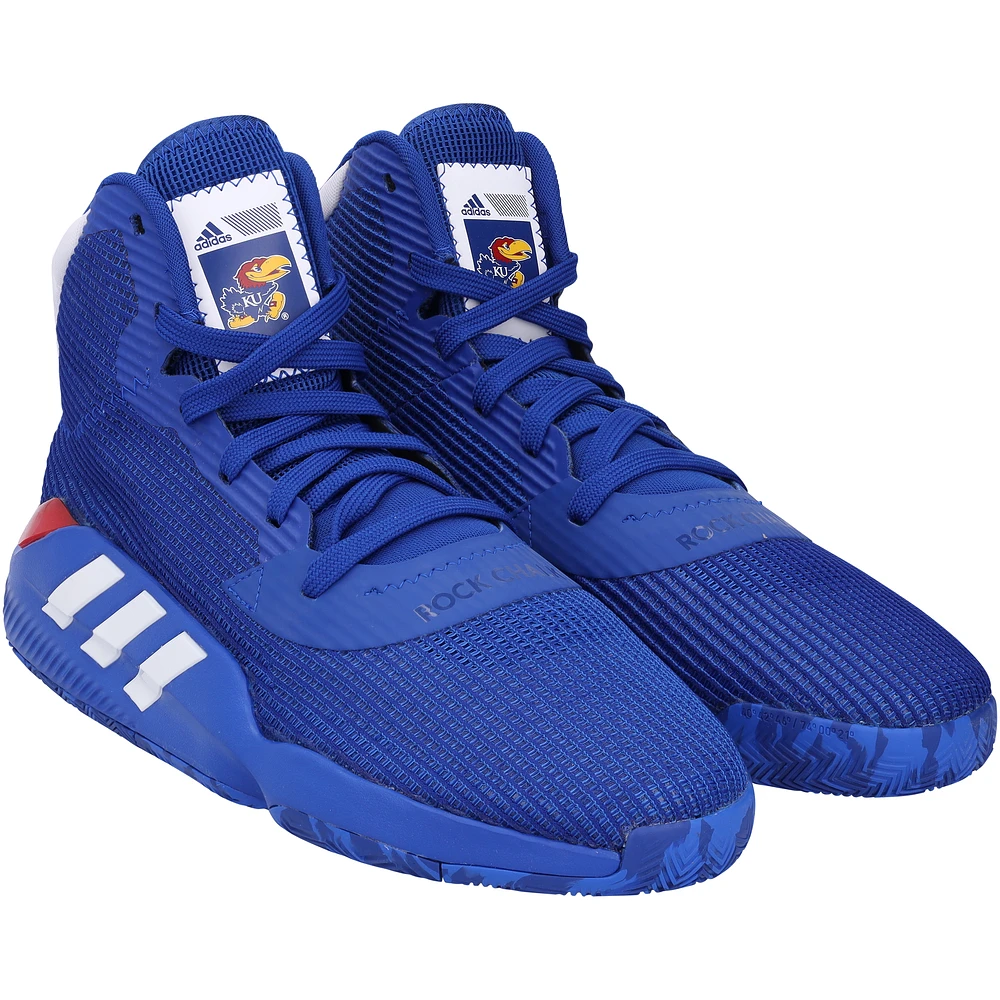Kansas Jayhawks Team-Issued Royal Pro Bounce adidas Shoes from the Basketball Program