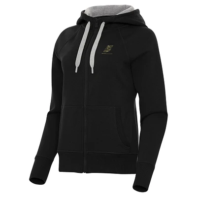 Women's Antigua Black Kyle Larson Victory Full-Zip Hoodie