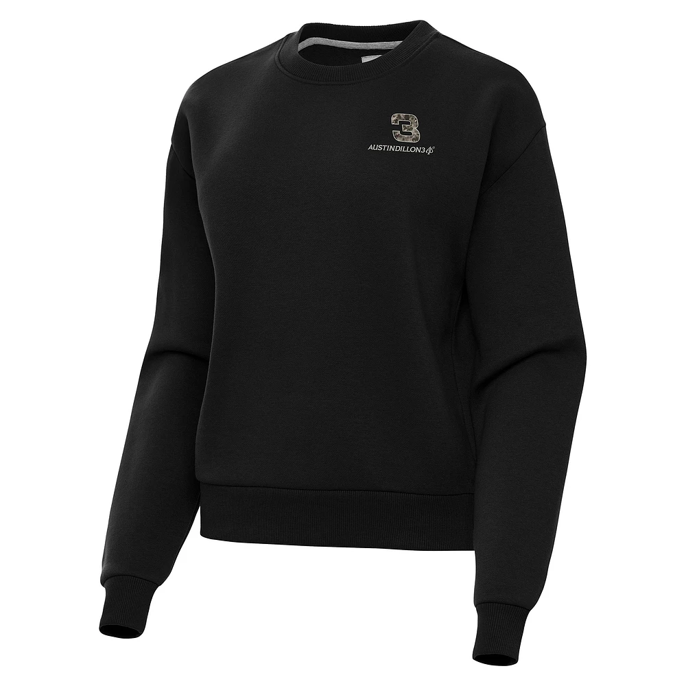 Women's Antigua Austin Dillon Victory Crewneck Pullover Sweatshirt
