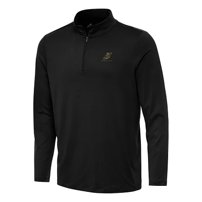 Men's Antigua Black Kyle Larson Reprocess Quarter-Zip Top