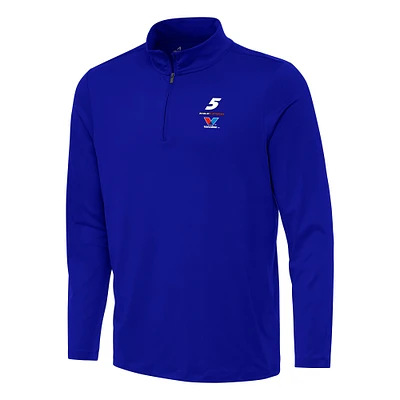 Men's Antigua Royal Kyle Larson Reprocess Quarter-Zip Top