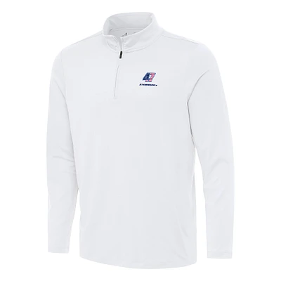 Men's Antigua White Ricky Stenhouse Jr. Reprocess Quarter-Zip Top