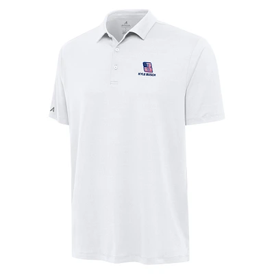 Men's Antigua White Kyle Busch Reprocess Polo