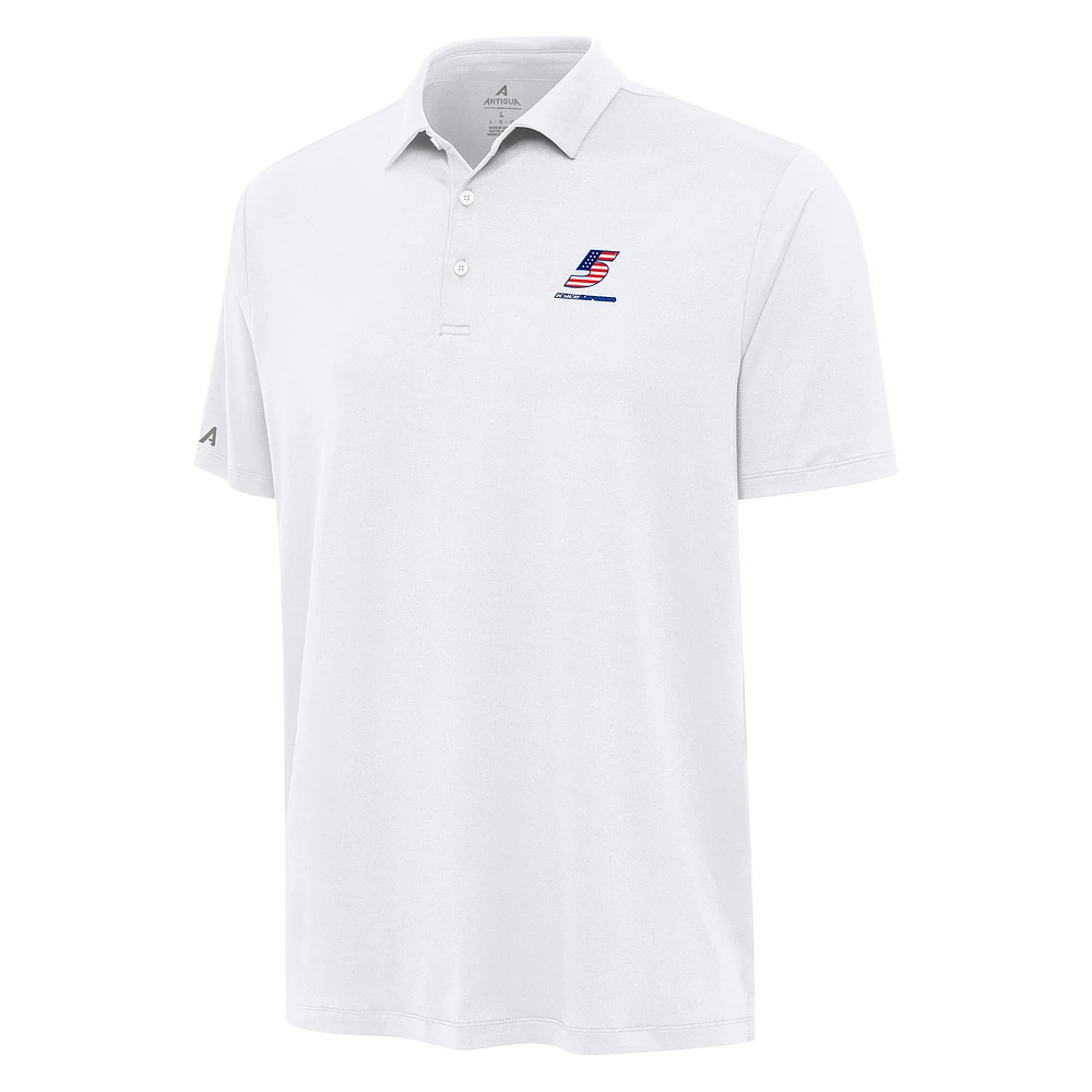 Men's Antigua White Kyle Larson Reprocess Polo