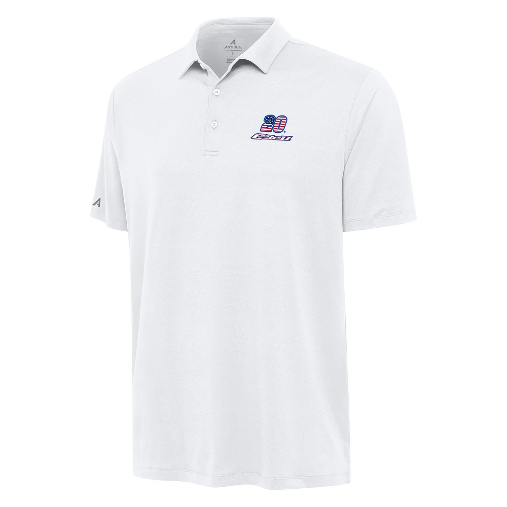 Men's Antigua White Christopher Bell Reprocess Polo