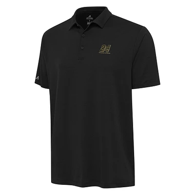 Men's Antigua Black William Byron Reprocess Polo