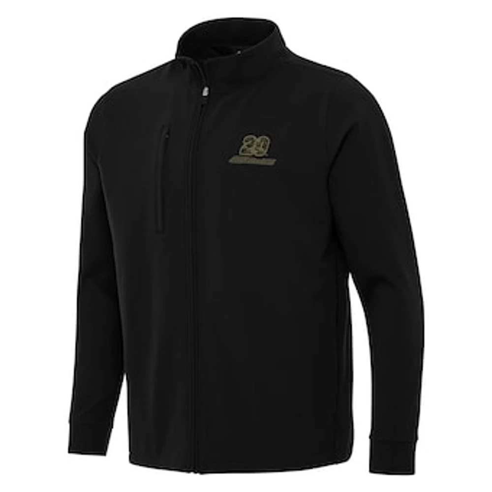 Men's Antigua Black Christopher Bell Regard Full-Zip Jacket