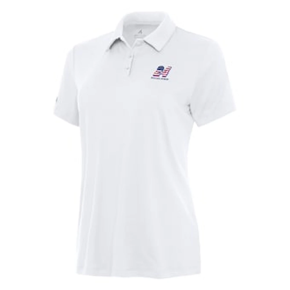 Women's Antigua White William Byron Reprocess Polo