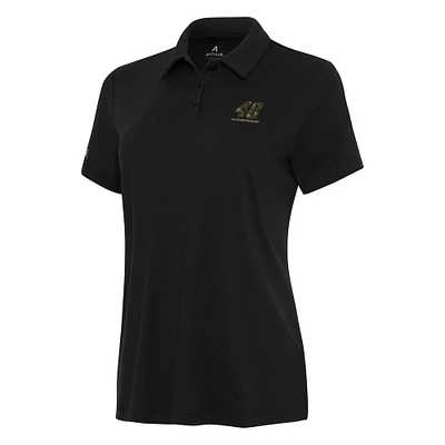 Women's Antigua Black Alex Bowman Reprocess Polo