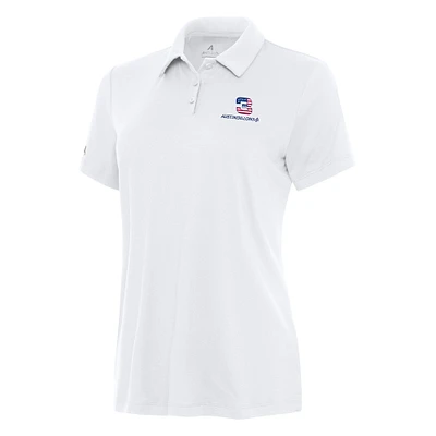 Women's Antigua White Austin Dillon Reprocess Polo