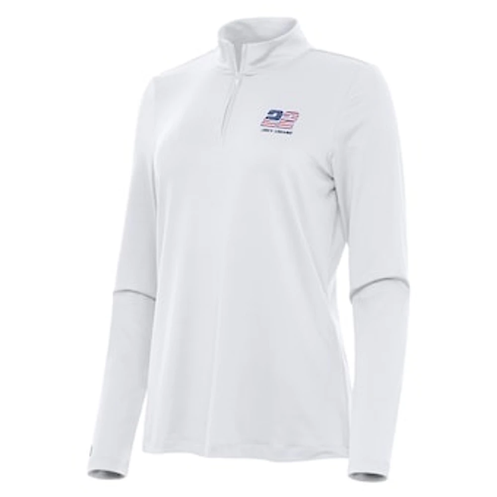 Women's Antigua Joey Logano Reprocess Quarter-Zip Top