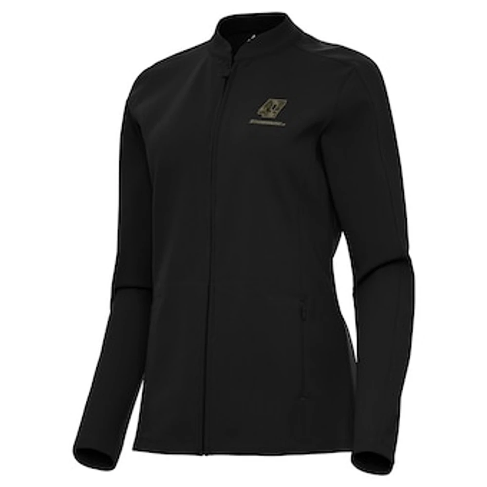 Women's Antigua Black Ricky Stenhouse Jr. Regard Full-Zip Jacket