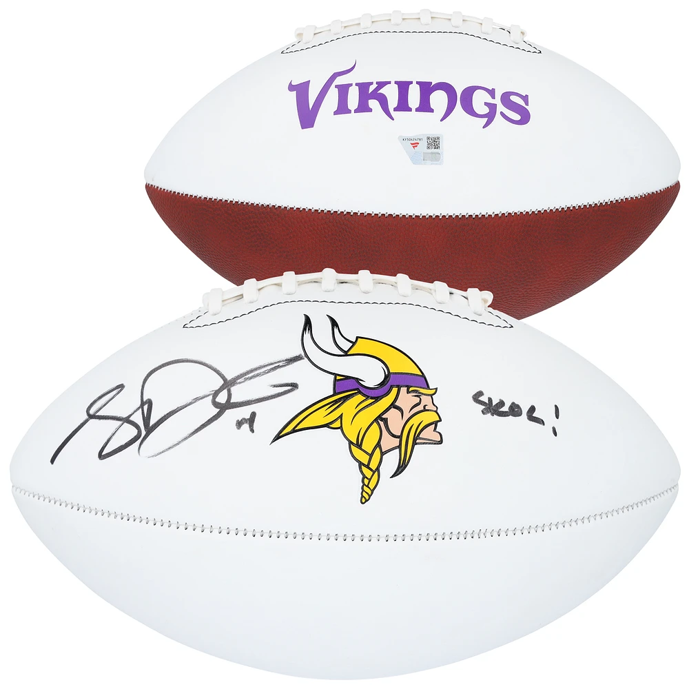 Sam Darnold Minnesota Vikings Autographed Franklin White Panel Football