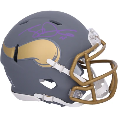 Sam Darnold Minnesota Vikings Autographed Riddell 2024 Slate Speed Mini Helmet
