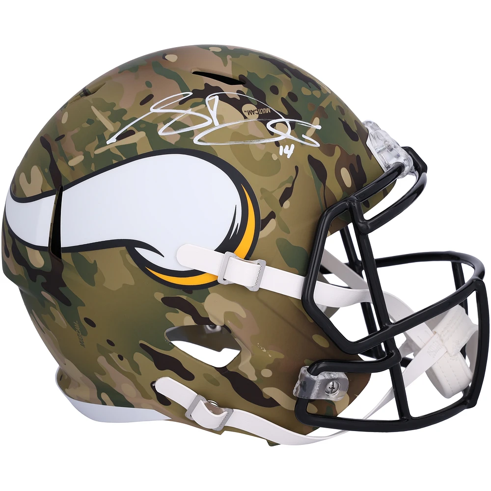 Sam Darnold Minnesota Vikings Autographed Riddell Camo Speed Replica Helmet