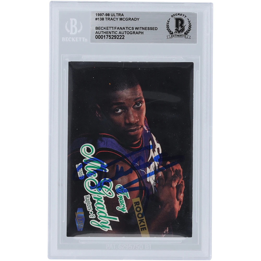 Tracy McGrady Toronto Raptors Autographed 1997-98 Fleer Ultra #138 Beckett Fanatics Witnessed Authenticated Rookie Card