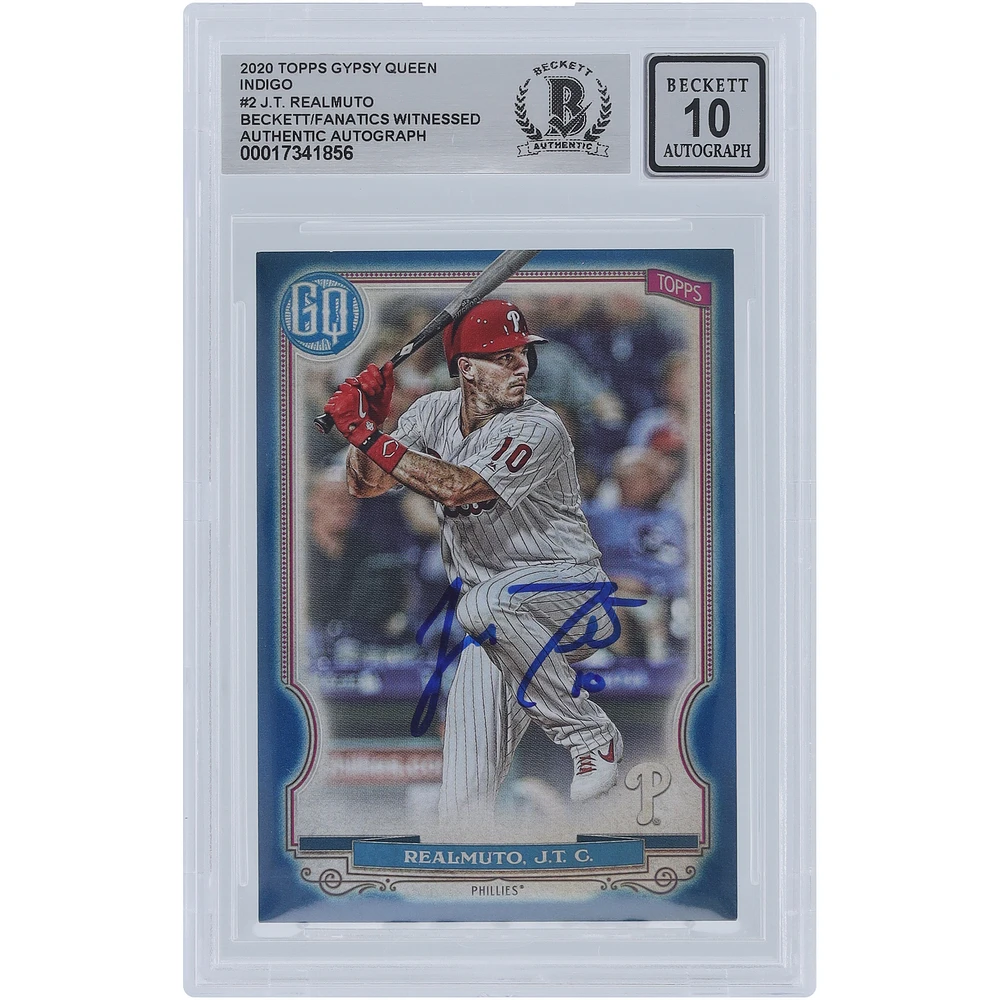 J.T. Realmuto Philadelphia Phillies Autographed 2020 Topps GQ Indigo #2 #/250 Beckett Fanatics Witnessed Authenticated 10 Card