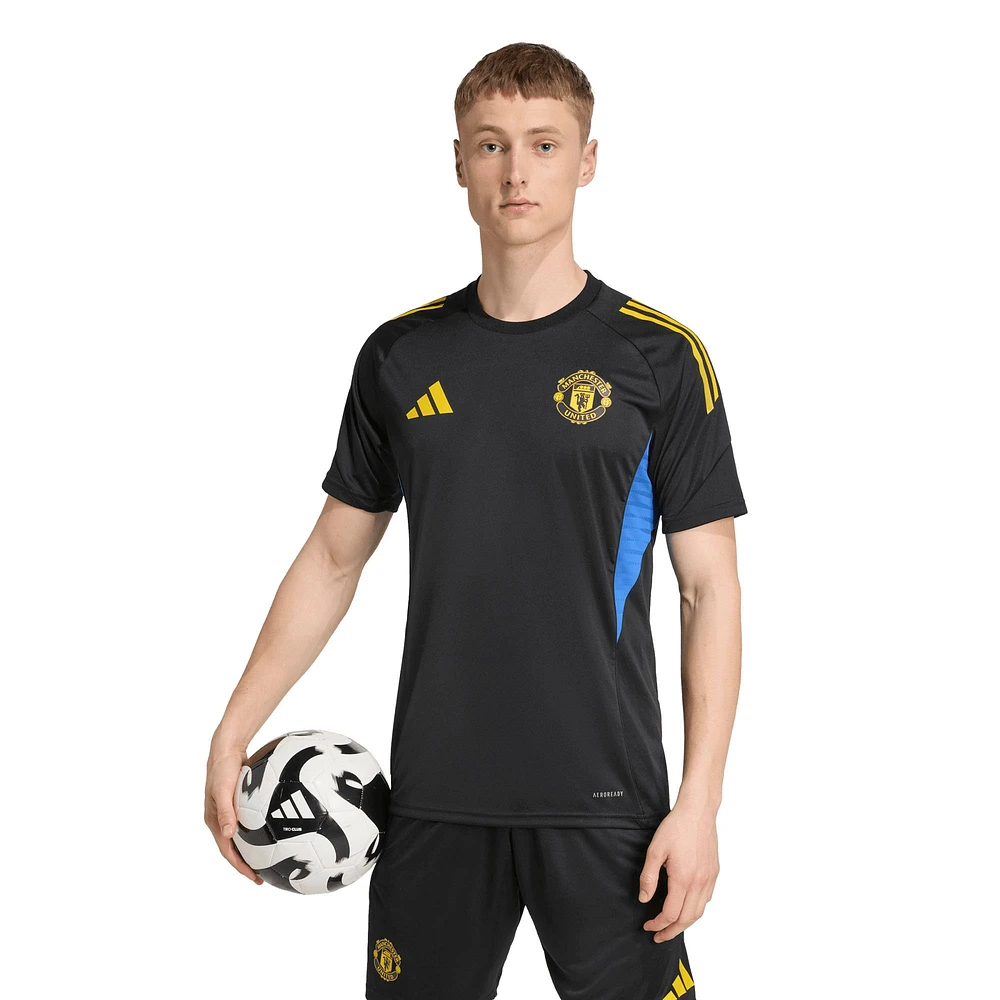 Men's adidas Black Manchester United 2025/26 AEROREADY Training Jersey