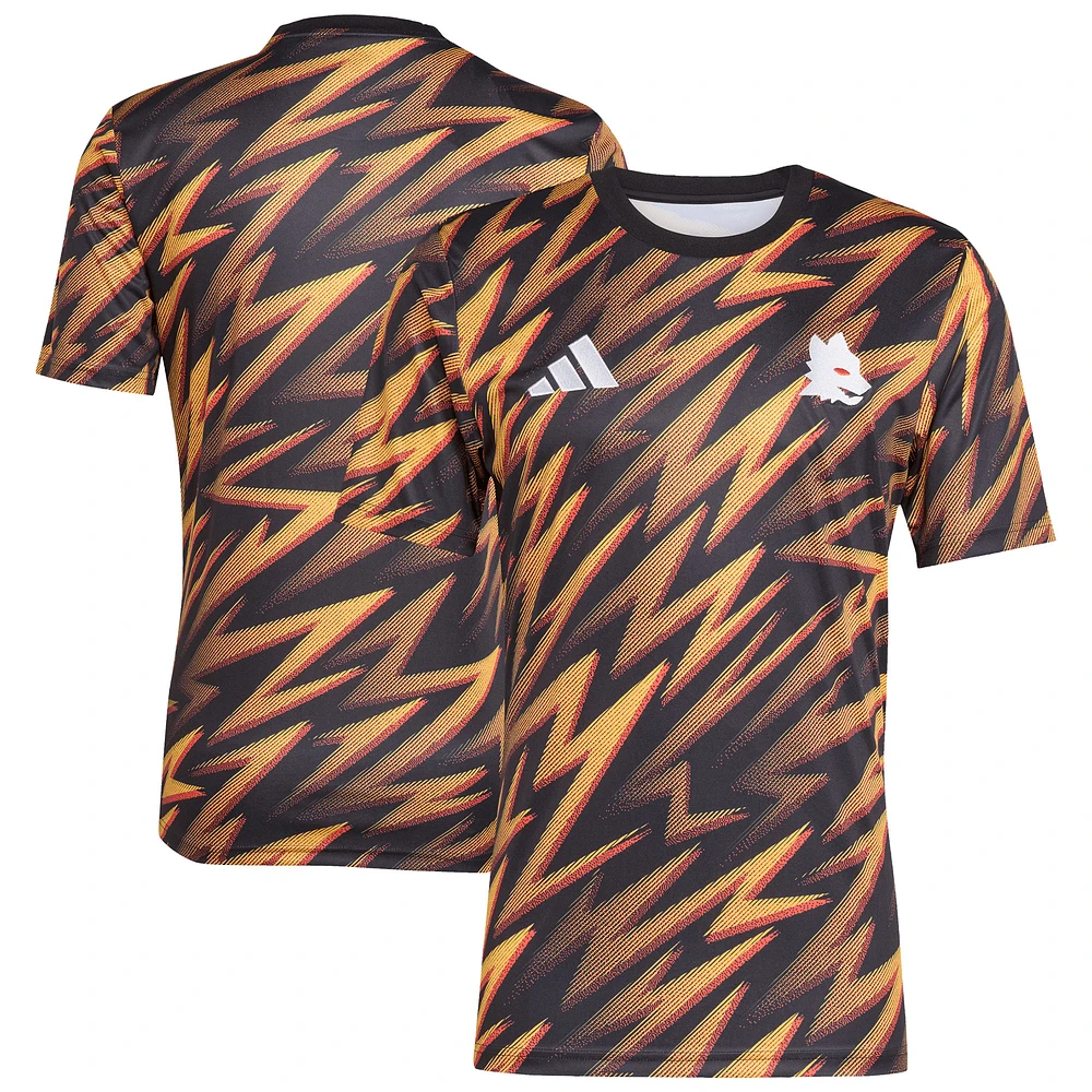 Men's adidas Black AS Roma 2025/26 AEROREADY Pre-Match Top