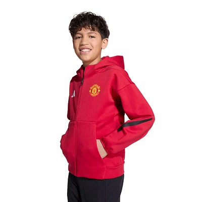 Youth adidas Red Manchester United 2025/26 Anthem Full-Zip Jacket