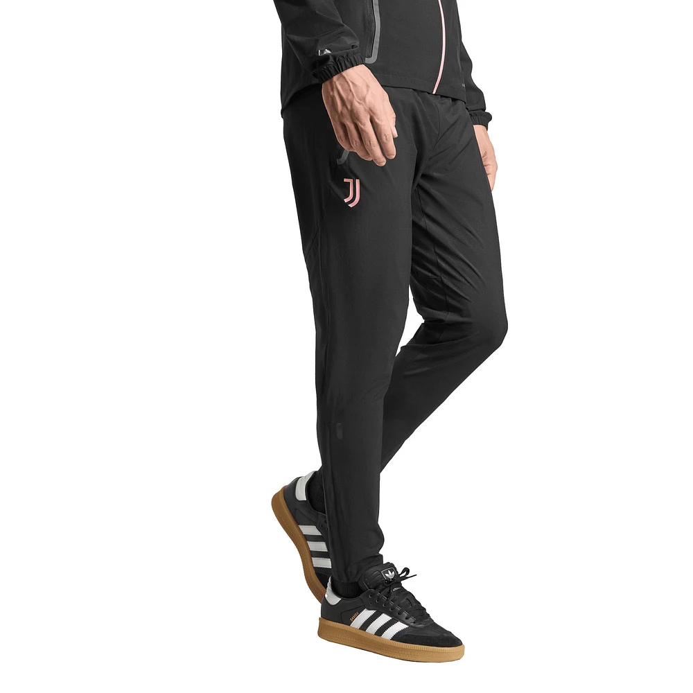 Men's adidas Black Juventus 2025/26 Tiro Vis Tech AEROREADY Travel Pants