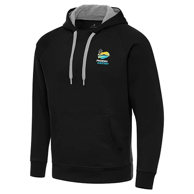 Men's Antigua Black Phoenix Raceway Victory Pullover Hoodie