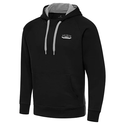 Men's Antigua Black Darlington Raceway Victory Pullover Hoodie