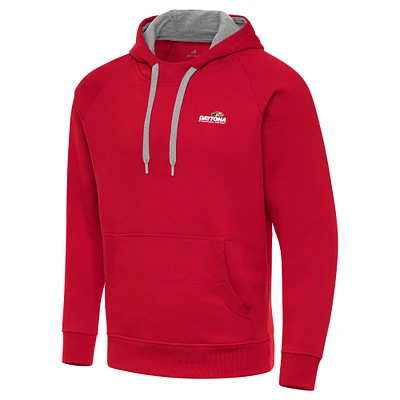 Men's Antigua Red Daytona International Speedway Victory Pullover Hoodie