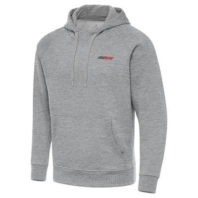 Men's Antigua Heather Gray Richard Childress Racing Victory Pullover Hoodie