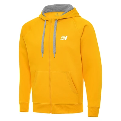 Men's Antigua Gold NASCAR Merchandise Full-Zip Hoodie