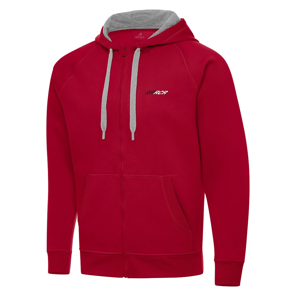Men's Antigua Red Richard Childress Racing Full-Zip Hoodie