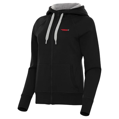 Women's Antigua Black Martinsville Speedway Women's Victory Full-Zip Hoodie