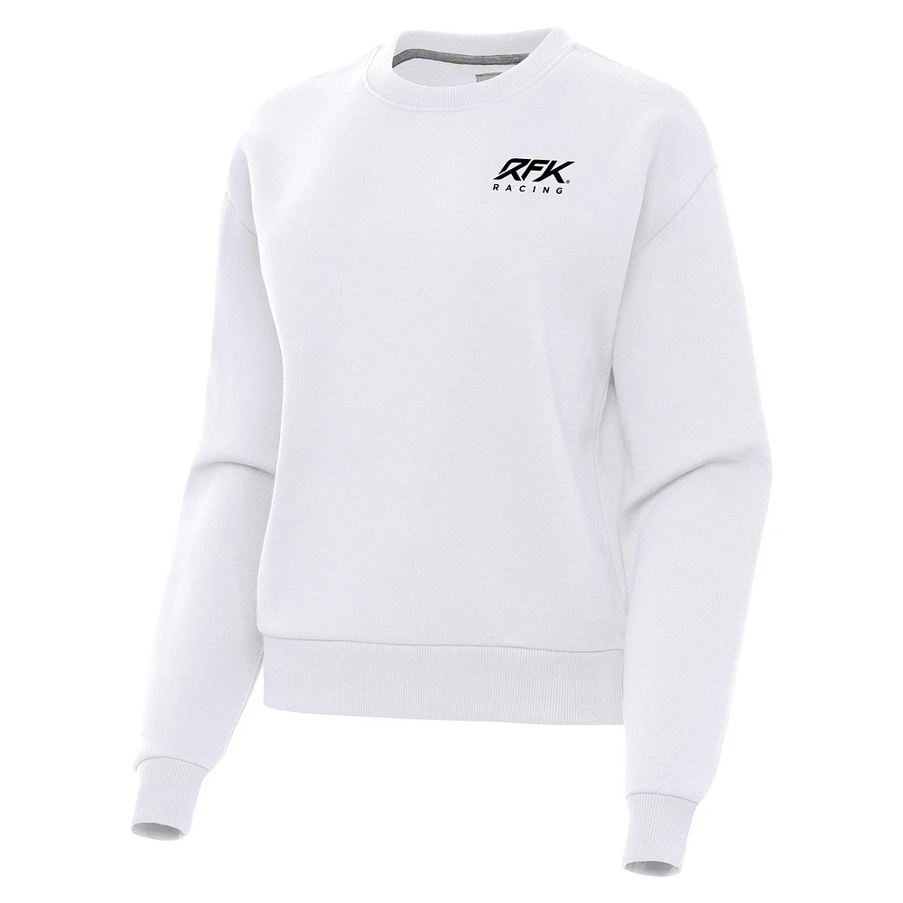 Women's Antigua White Roush Fenway Keselowski Racing Victory Pullover Sweatshirt