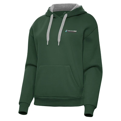 Women's Antigua Hunter Green Homestead-Miami Speedway Victory Pullover Hoodie