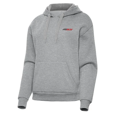 Women's Antigua Heather Gray Richard Childress Racing Victory Pullover Hoodie