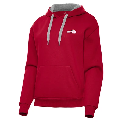 Women's Antigua Red Daytona International Speedway Victory Pullover Hoodie