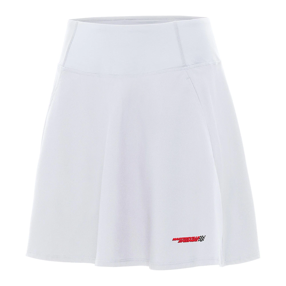 Women's Antigua White Martinsville Speedway Chip Skort