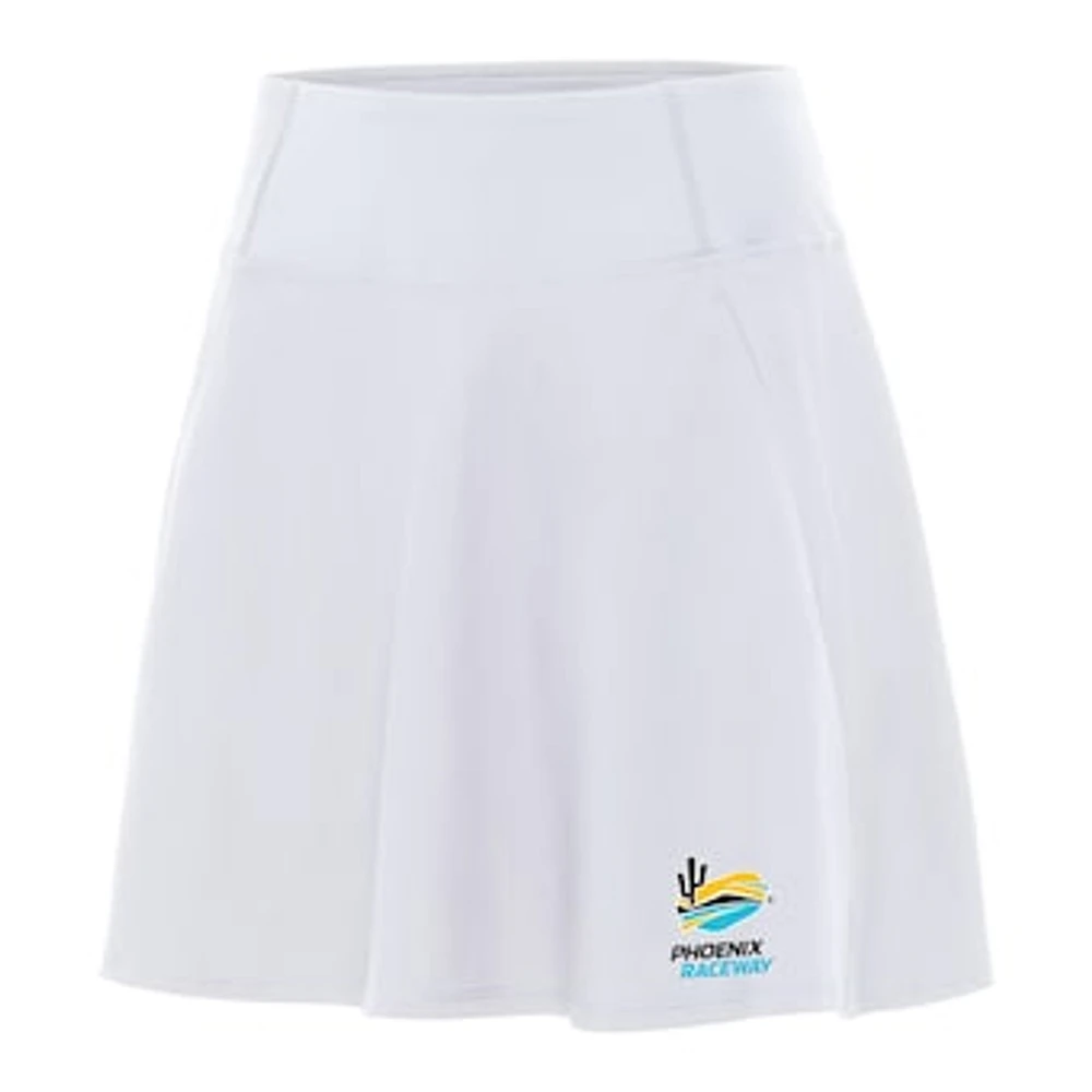 Women's Antigua White Phoenix Raceway Chip Skort