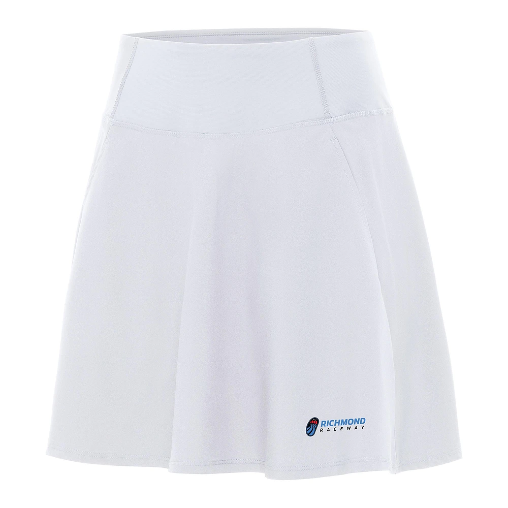 Women's Antigua White Richmond Raceway Chip Skort