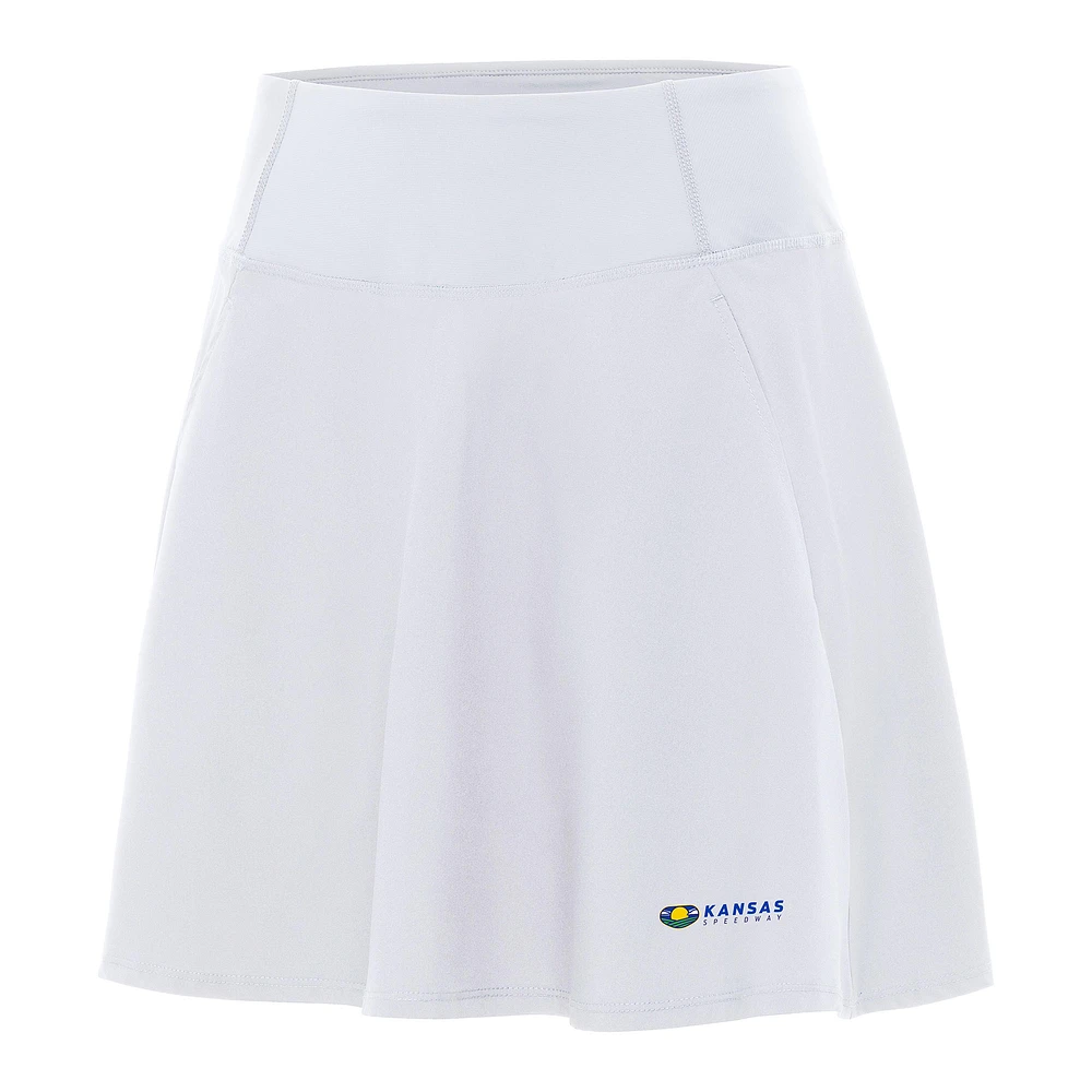 Women's Antigua White Kansas Speedway Chip Skort