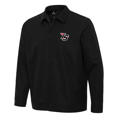Men's Antigua Black Iowa Speedway Pivot Full-Zip Jacket